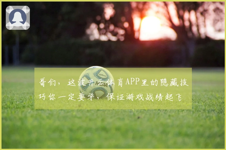 哥们，这波开云体育APP里的隐藏技巧你一定要学，保证游戏战绩起飞！